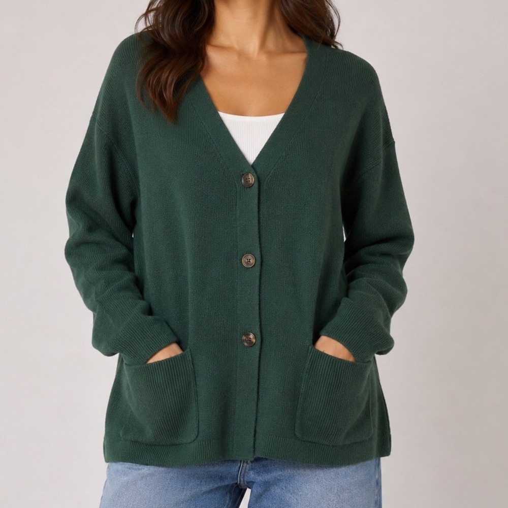 Vintage Chandler Hill Cardigan Sweater Green Grandpa Cottagecore Academia M